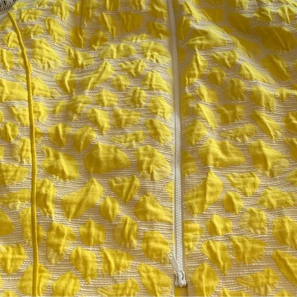Lafayette 148 Sleeveless Dress in Yellow and White Size 12 Stunning Pattern - Picture 5 of 9